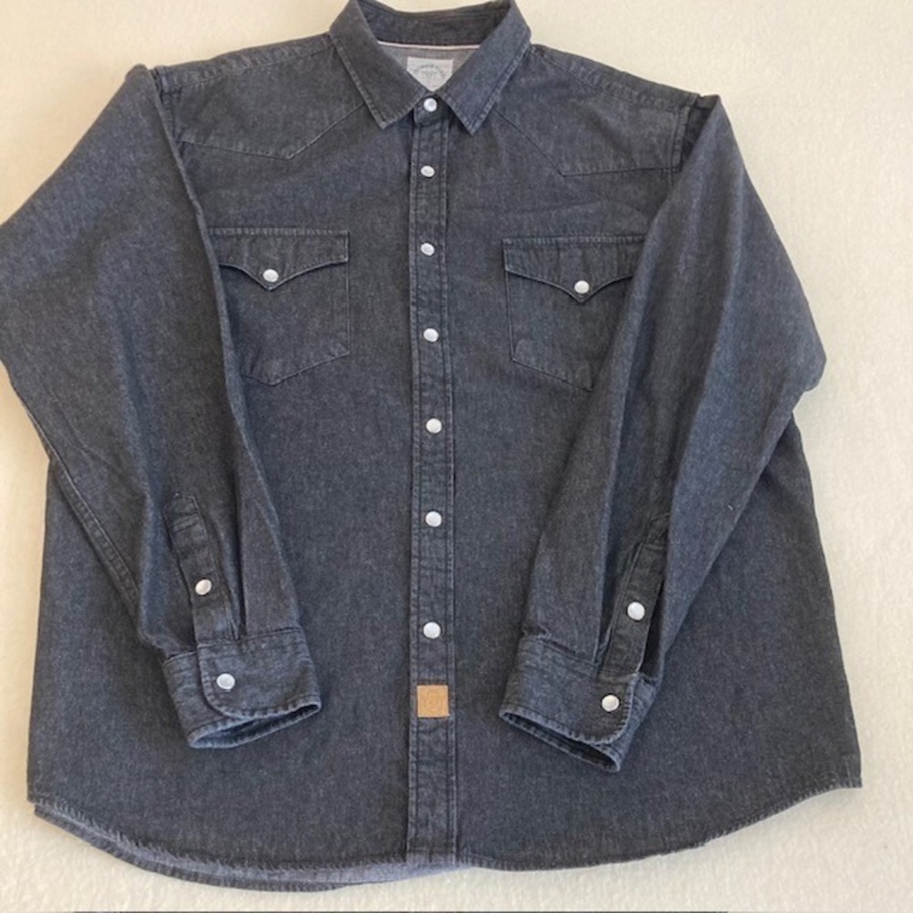 Dubinik Customized Version XL Denim Black Heavy/ Pearl Snap 25 x 30.5 Western